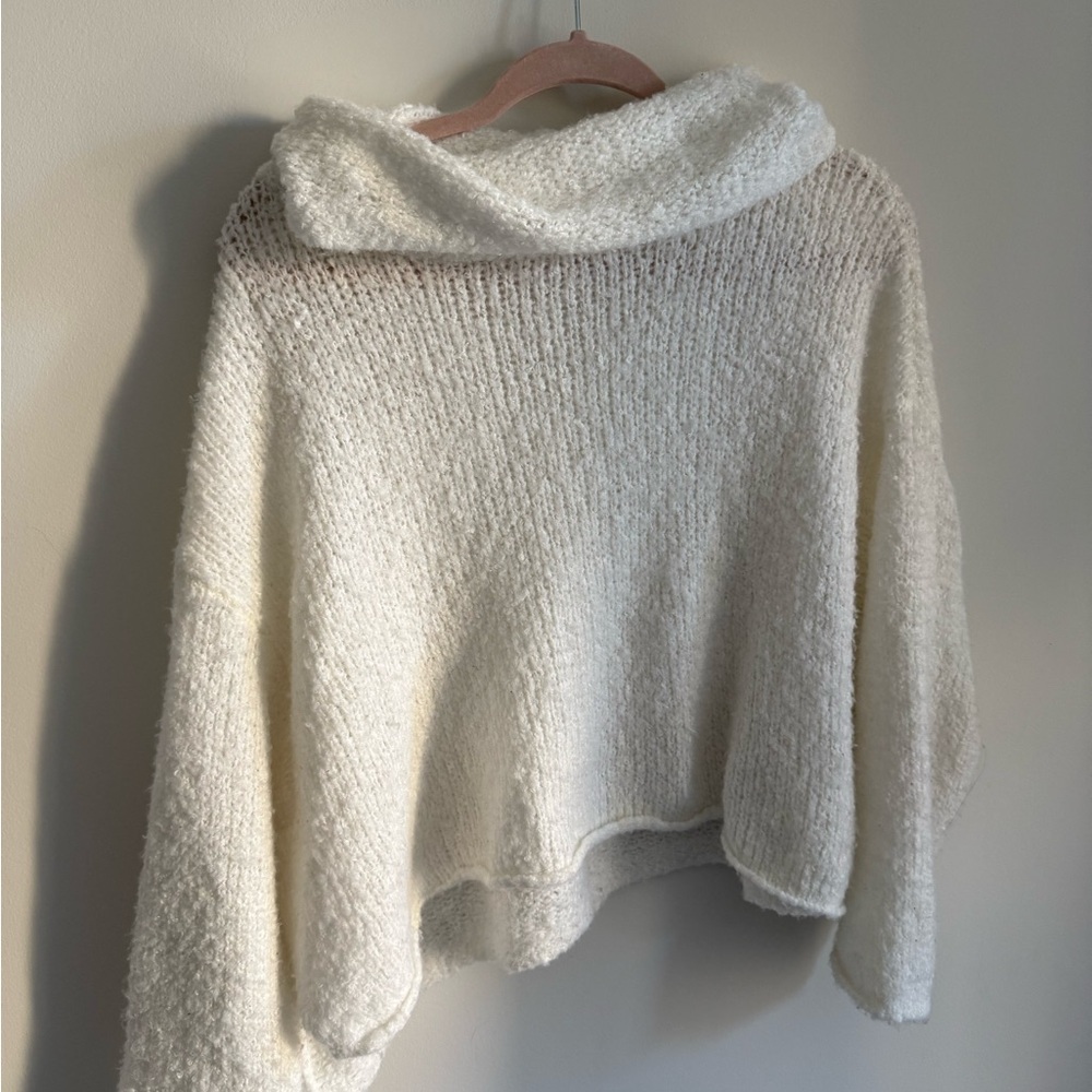 Free People Cozy Cream Cowl Neck Sweater